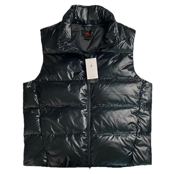 Nike Air Jordan Flight Down Gilet Bodywarmer Vest Black FV7273-010 Men's Size M - Picture 1 of 8